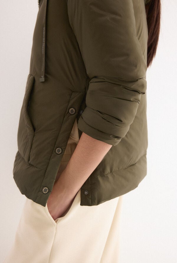 Pedro del Hierro Reversible hooded parka Green