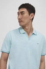 Pedro del Hierro Open neck polo Blue
