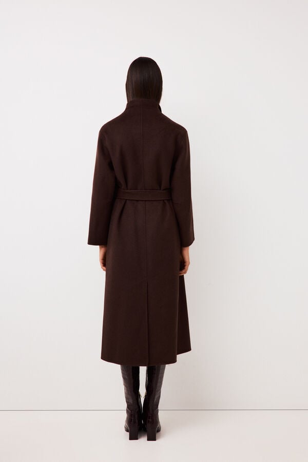 Pedro del Hierro Double-faced long coat Brown