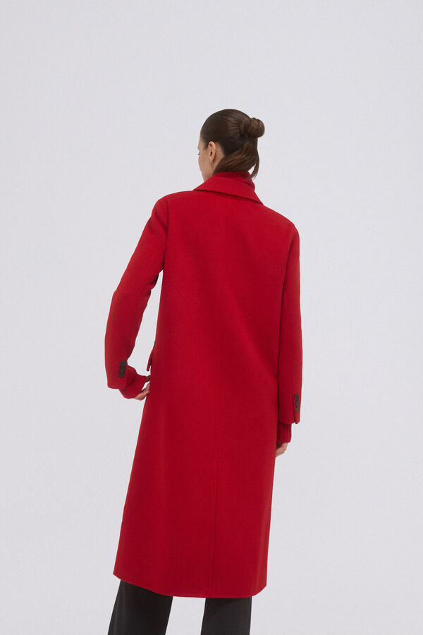 Pedro del Hierro Double-faced coat with cross-over Orange