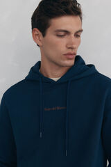 Pedro del Hierro Sweatshirt with hood Blue