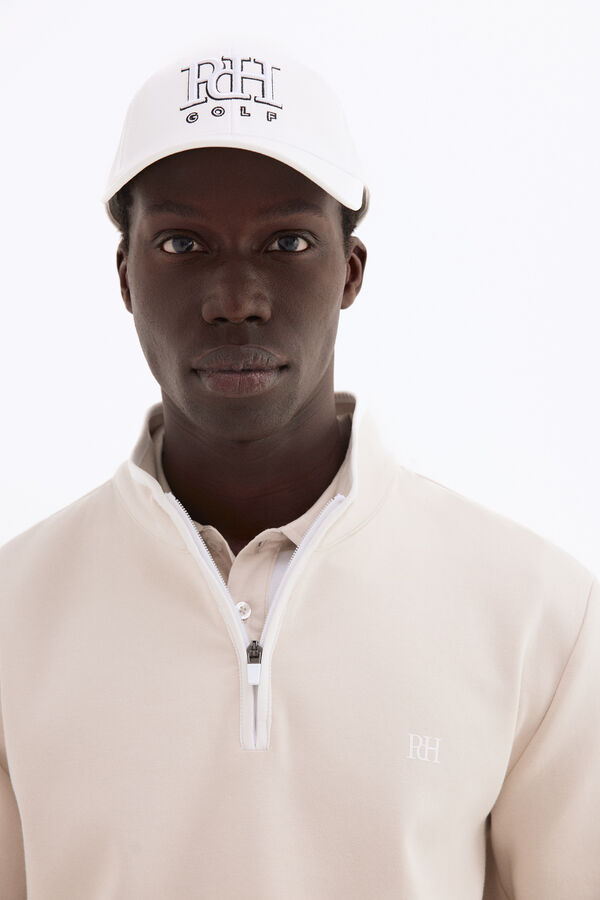 Pedro del Hierro Zip fastening golf sweatshirt Beige