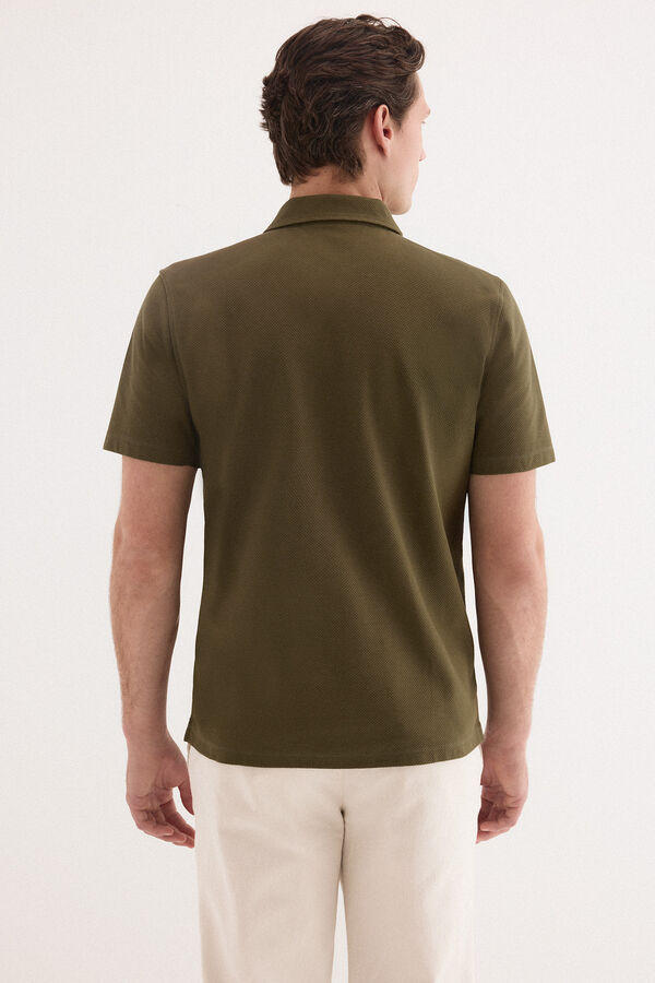 Pedro del Hierro Structure polo shirt Green