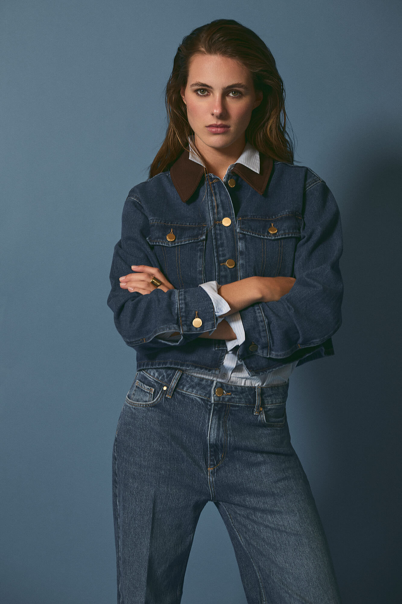 Pedro del Hierro Casaco em denim