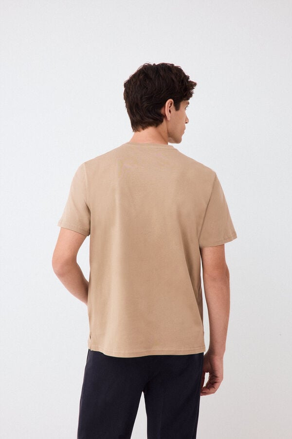 Pedro del Hierro Logo T-shirt Beige