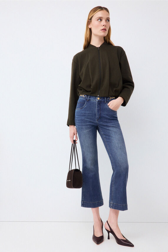 Jeans flare cropped