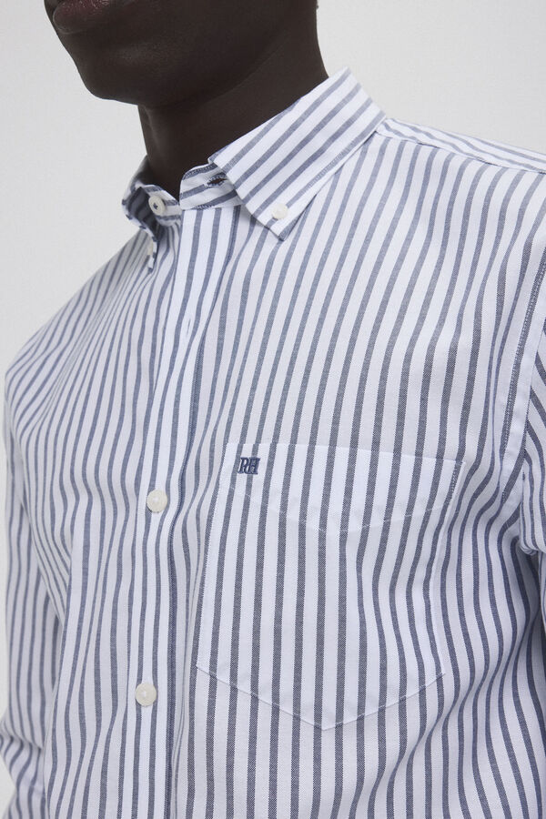 Pedro del Hierro Camisa non iron oxford lisa Azul