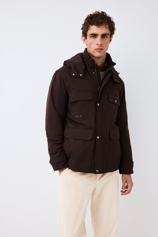 Pedro del Hierro Field jacket 4 bolsos Marrom