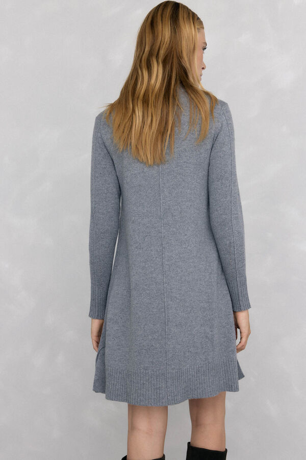 Pedro del Hierro jersey-knit dress with central seam in wool Grey