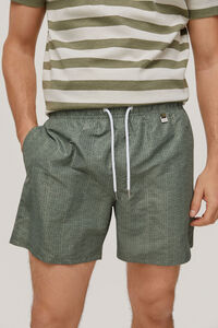 Pedro del Hierro Logo print swim shorts Green