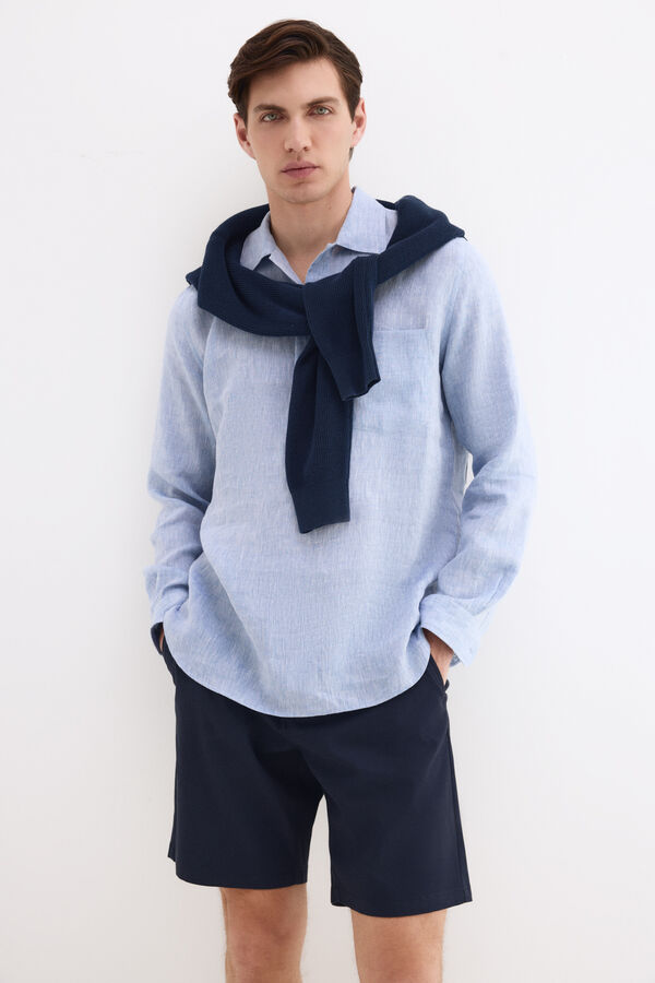 Pedro del Hierro Structured Bermuda shorts Blue