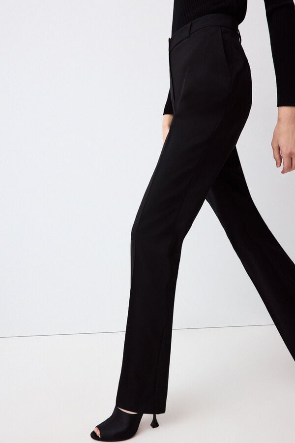 Pedro del Hierro Straight tailored trousers Black
