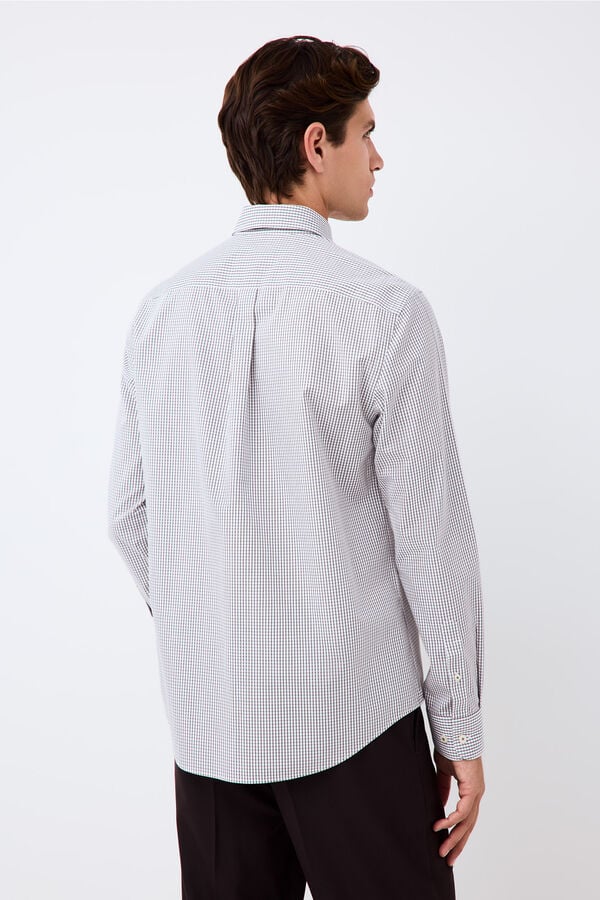 Pedro del Hierro Plaid shirt Grey