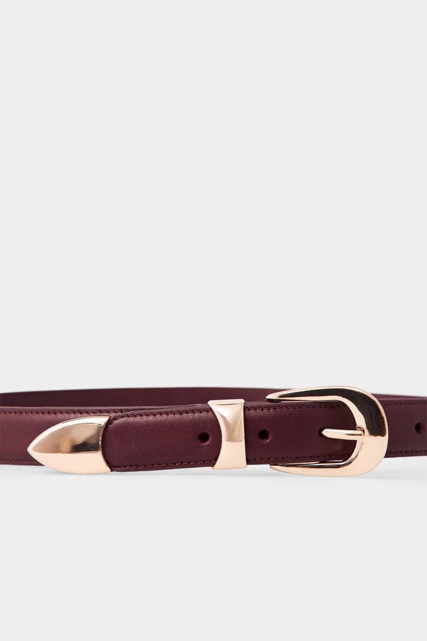 Pedro del Hierro Leather belt Brown