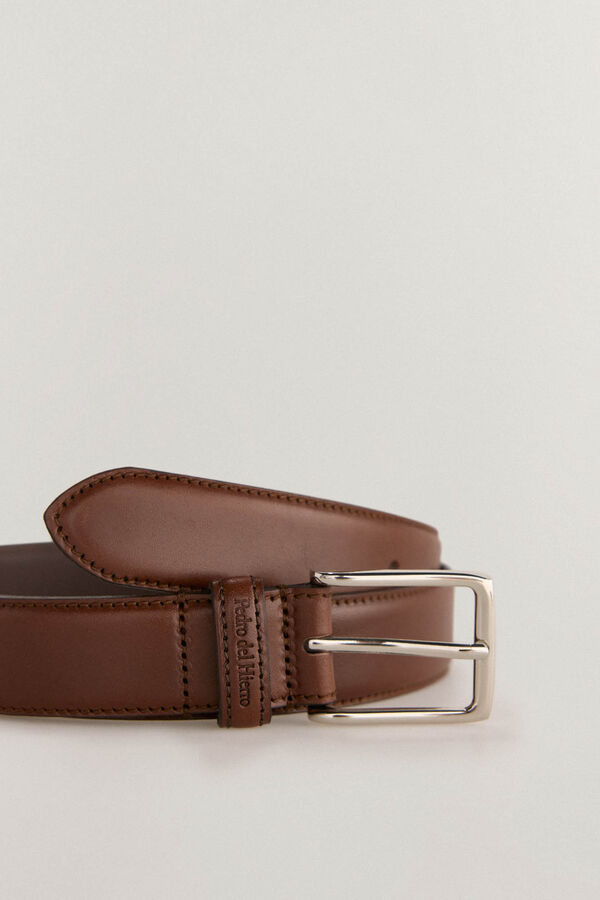 Pedro del Hierro leather dress belt Brown