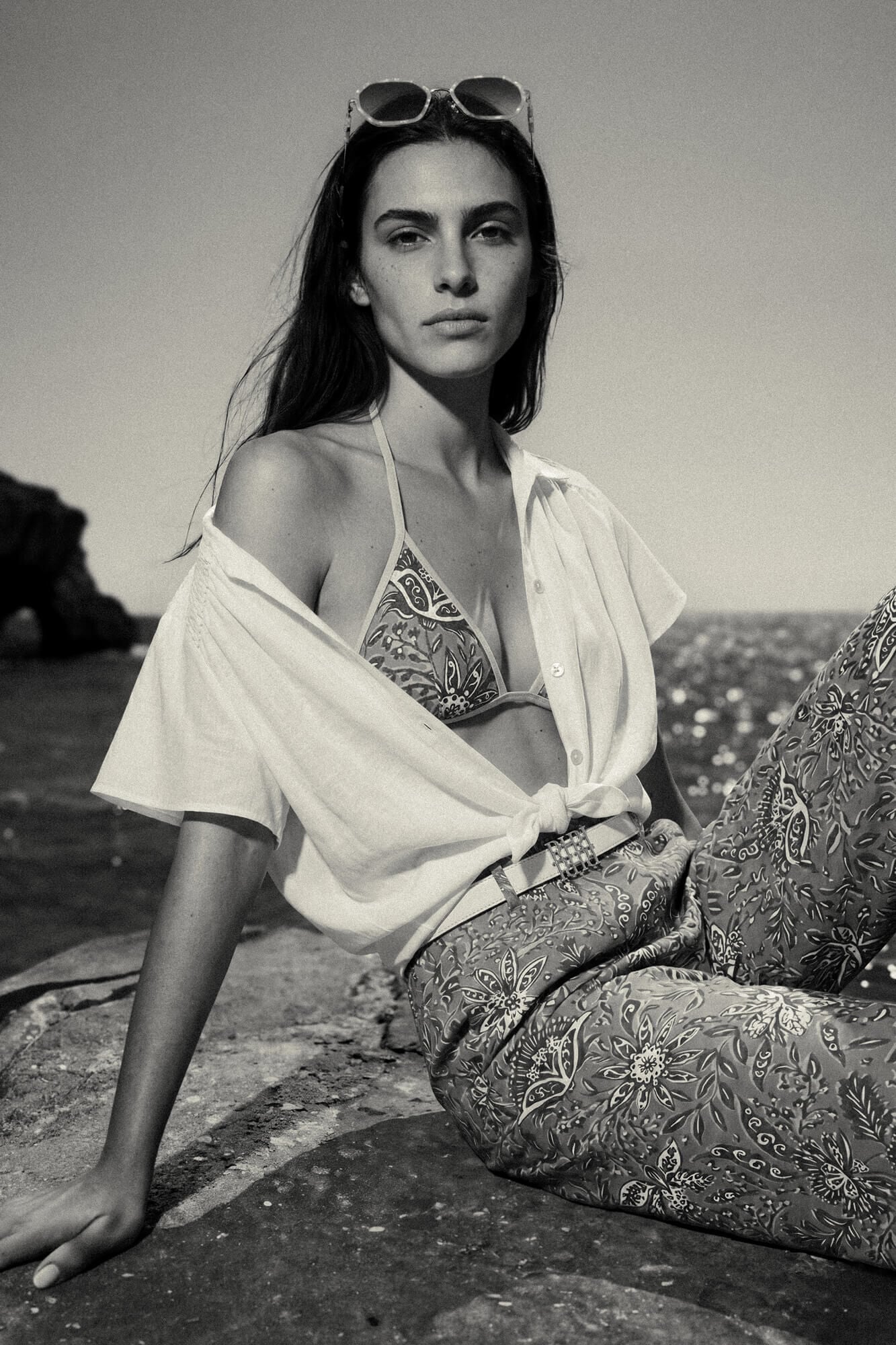 Pedro del Hierro Biqu&iacute;ni estampado com contrastes