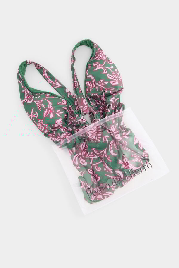 Pedro del Hierro Fato de banho estampado Rosa