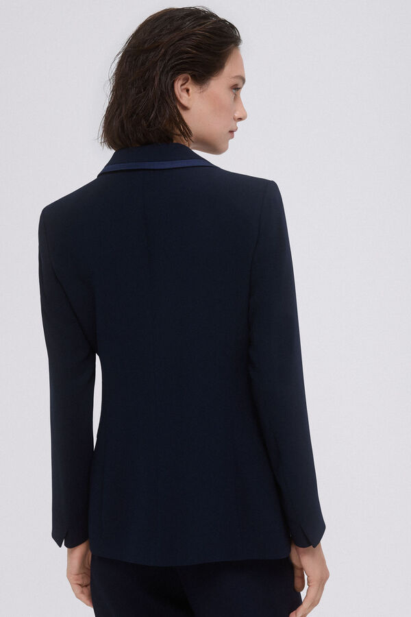 Pedro del Hierro Blazer de terno azul marinho contrastante Azul