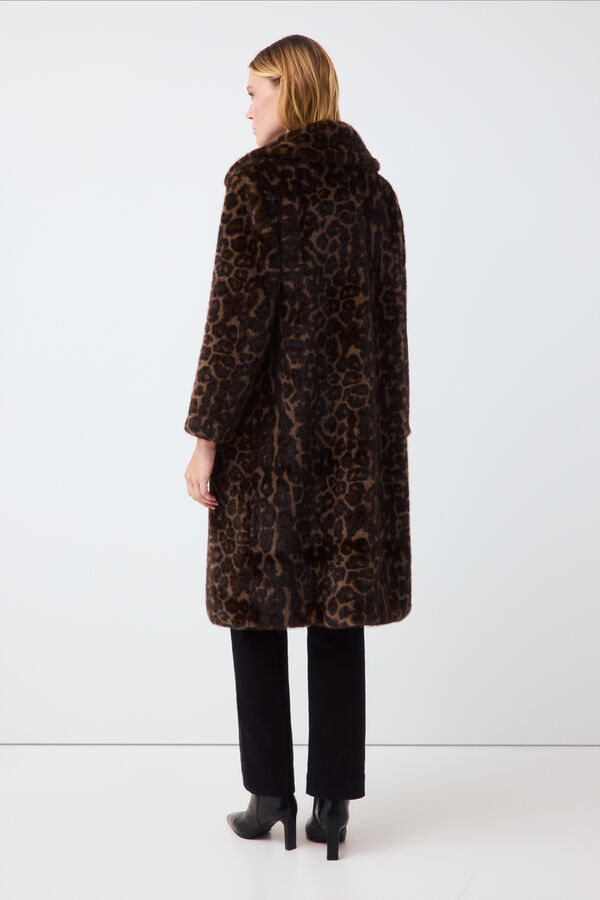 Pedro del Hierro Faux fur coat Brown