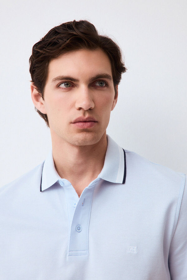 Pedro del Hierro Polo cuello fantas&iacute;a Azul
