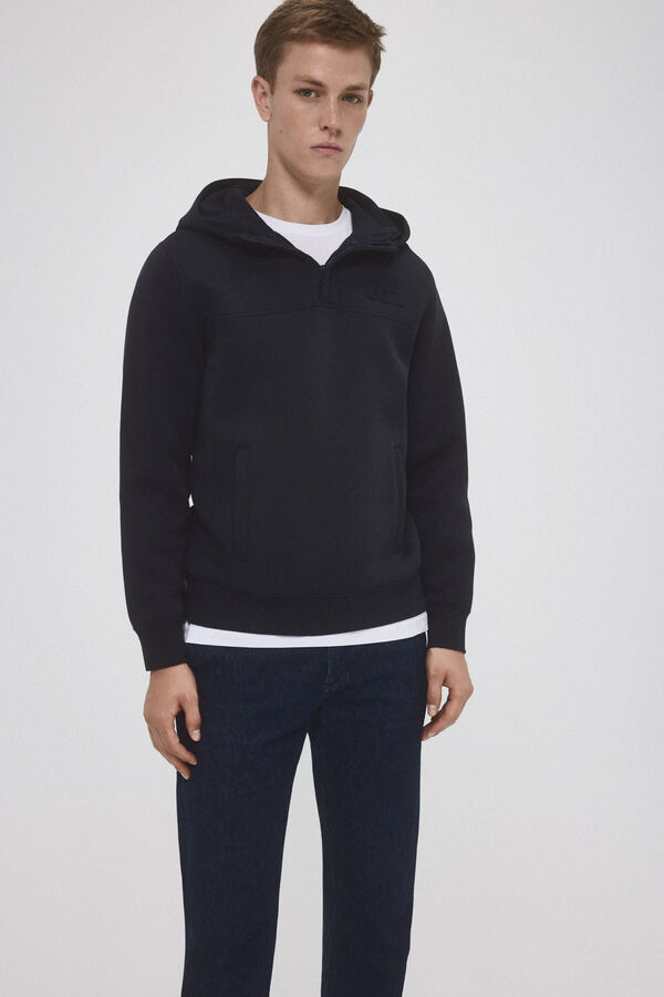 Pedro del Hierro Sudadera con capucha tejido t&eacute;cnico Azul