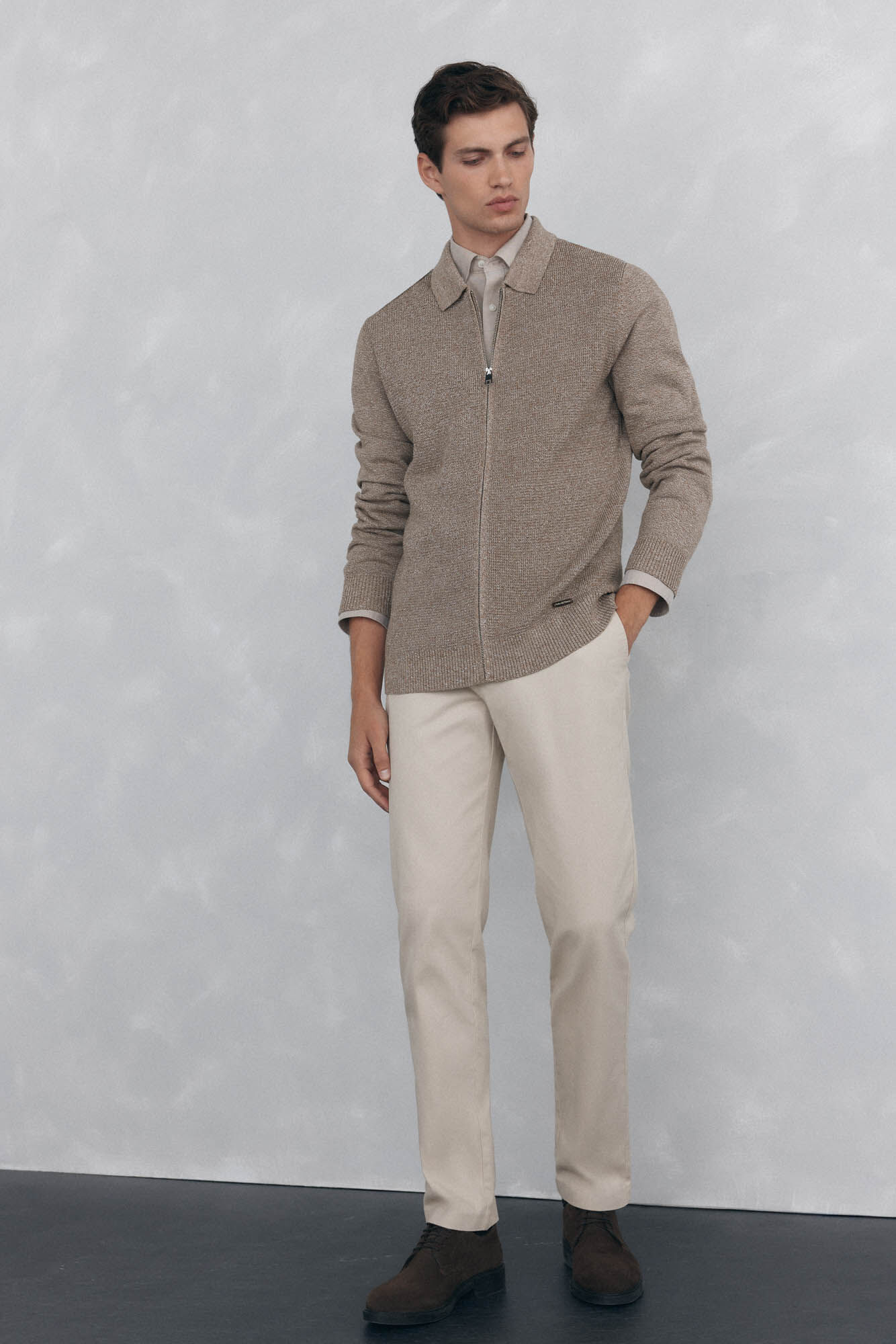 Pedro del Hierro C&aacute;rdigan torzal cremallera