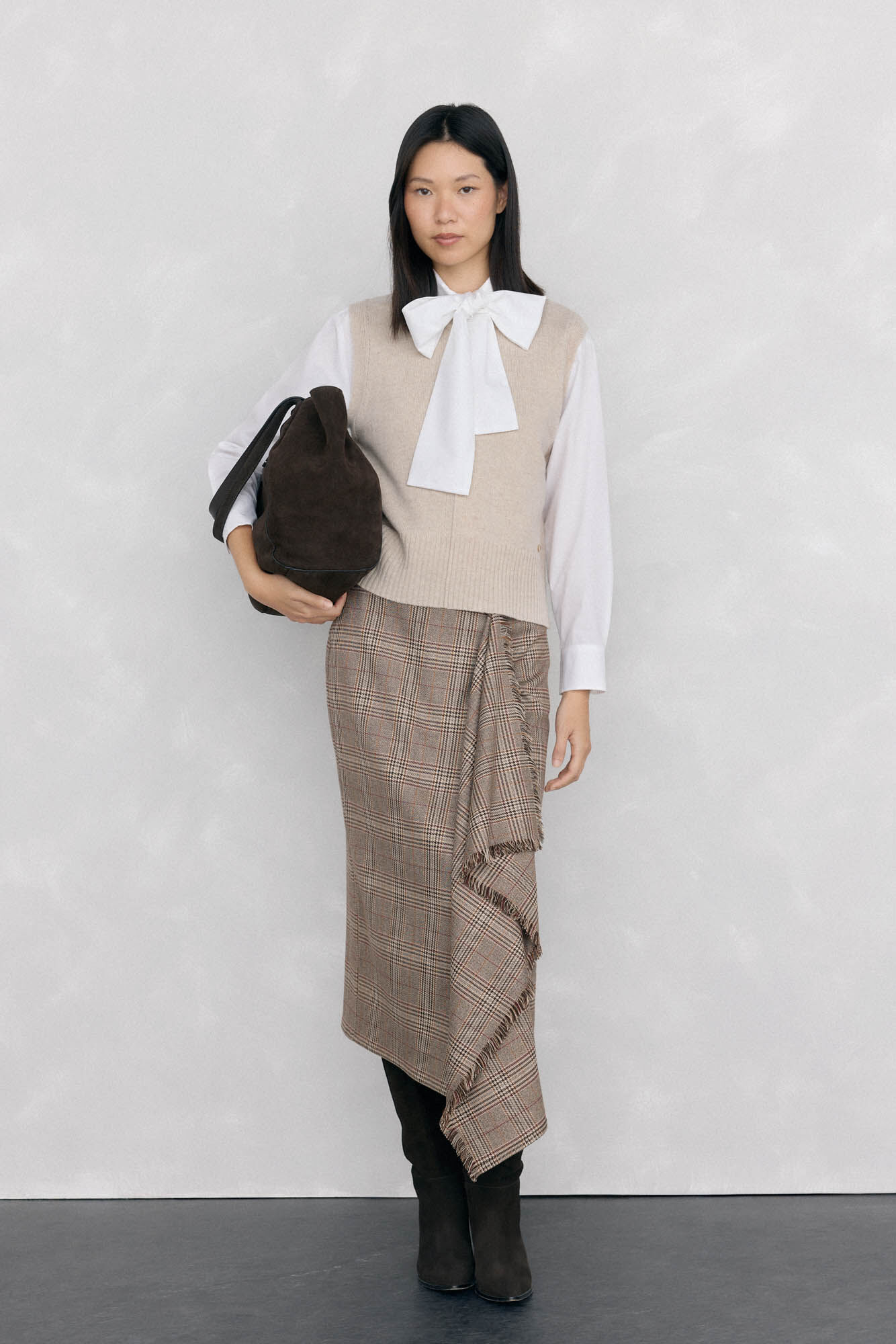 Pedro del Hierro Wide bow shirt