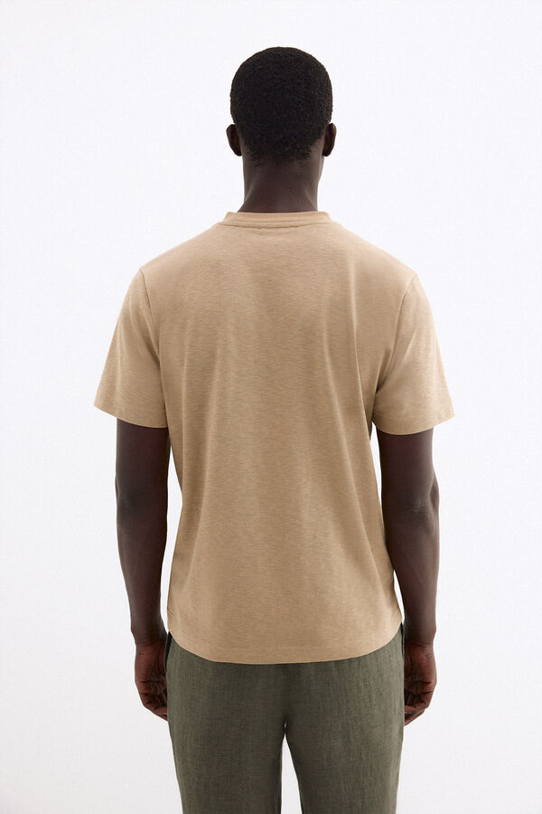 Pedro del Hierro Plain T-shirt Beige