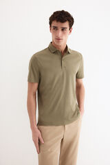 Pedro del Hierro Mercerized polo shirt Green