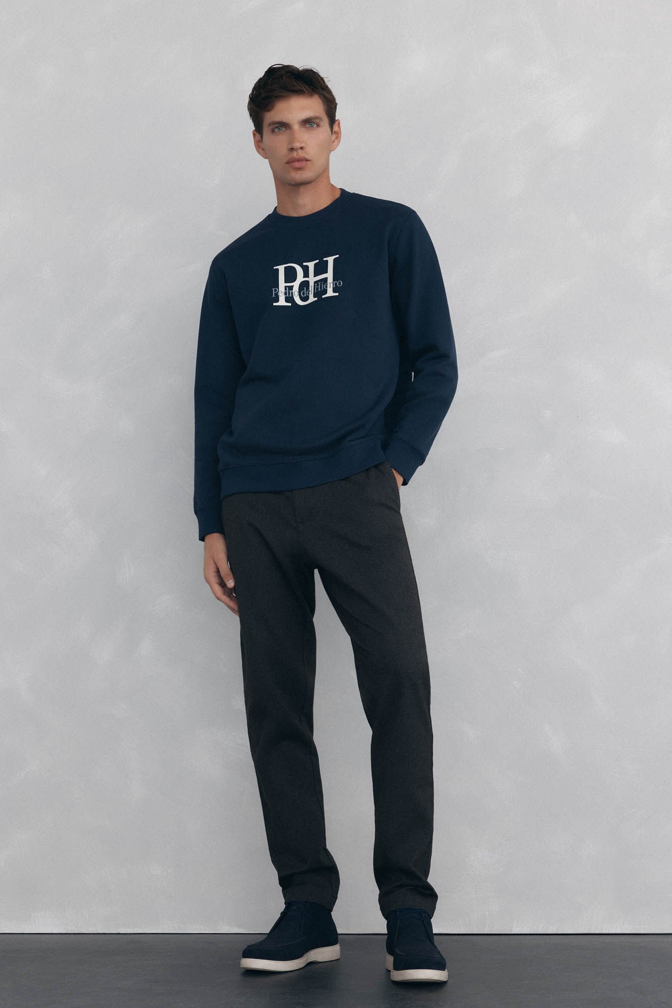 Pedro del Hierro Big logo crew neck sweatshirt