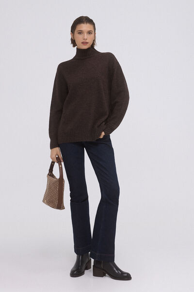 Pedro del Hierro Oversized swan jersey Brown