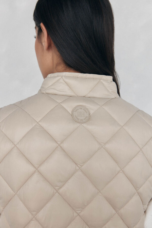 Pedro del Hierro Quilted gilet Beige