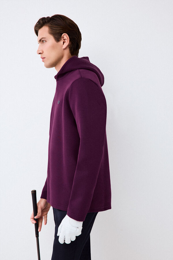 Pedro del Hierro Sweatshirt t&eacute;cnica de golfe com capuz P&uacute;rpura