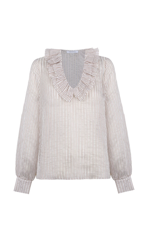 Pedro del Hierro Loose striped blouse Pink