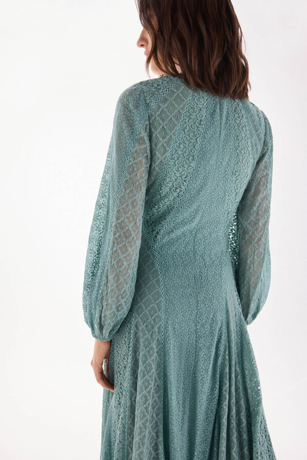 TFP by Tamara Falcó Lace combination dress Blue