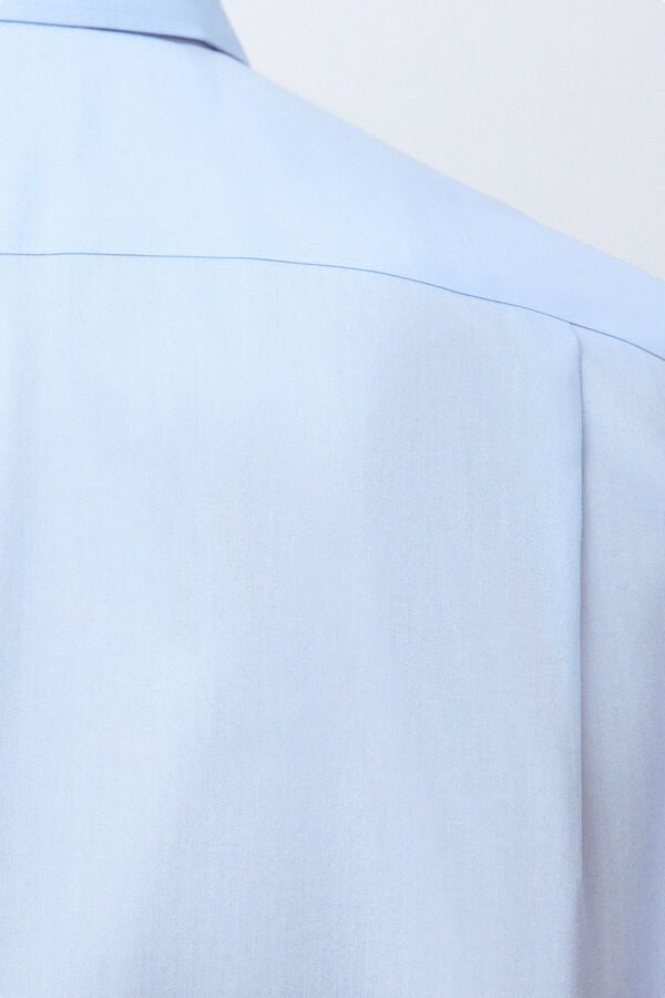 Pedro del Hierro Plain non-iron + anti-stain dress shirt Blue