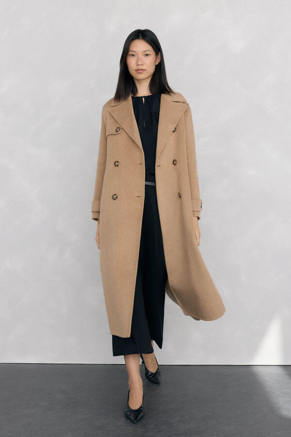 Pedro del Hierro Long double-sided trench coat Beige