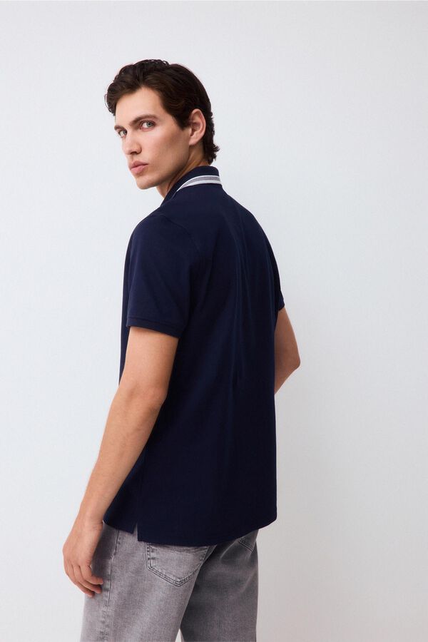 Pedro del Hierro Polo cuello fantas&iacute;a Azul