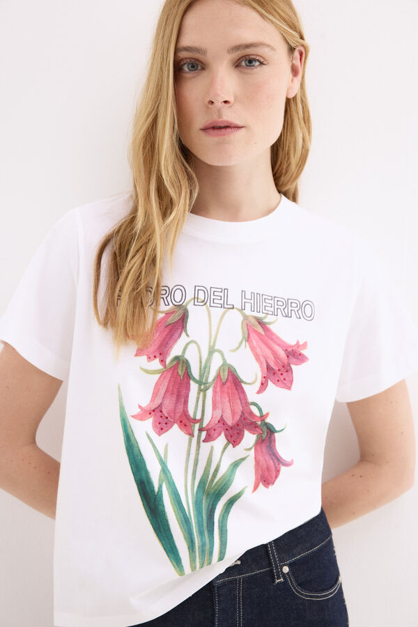 Pedro del Hierro Printed short sleeve T-shirt White