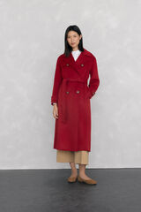 Pedro del Hierro Long double-sided trench coat Red