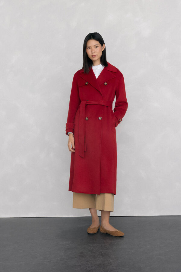 Pedro del Hierro Long double-sided trench coat Red
