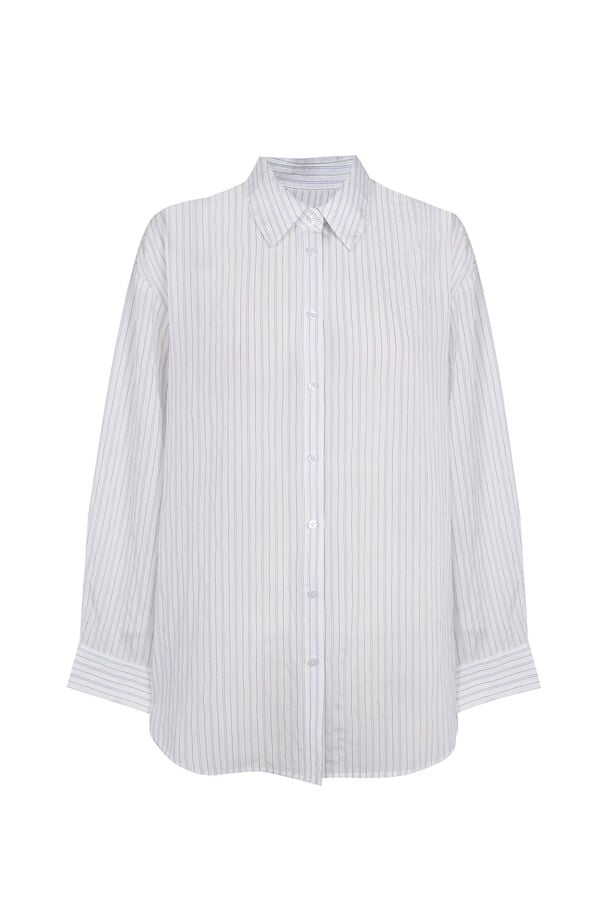 Pedro del Hierro Striped loose shirt Ecru