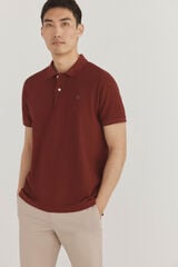 Pedro del Hierro Polo básico regular em piqué Bordeaux