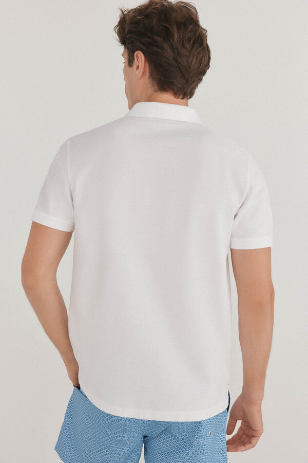 Pedro del Hierro Essential slim polo shirt White