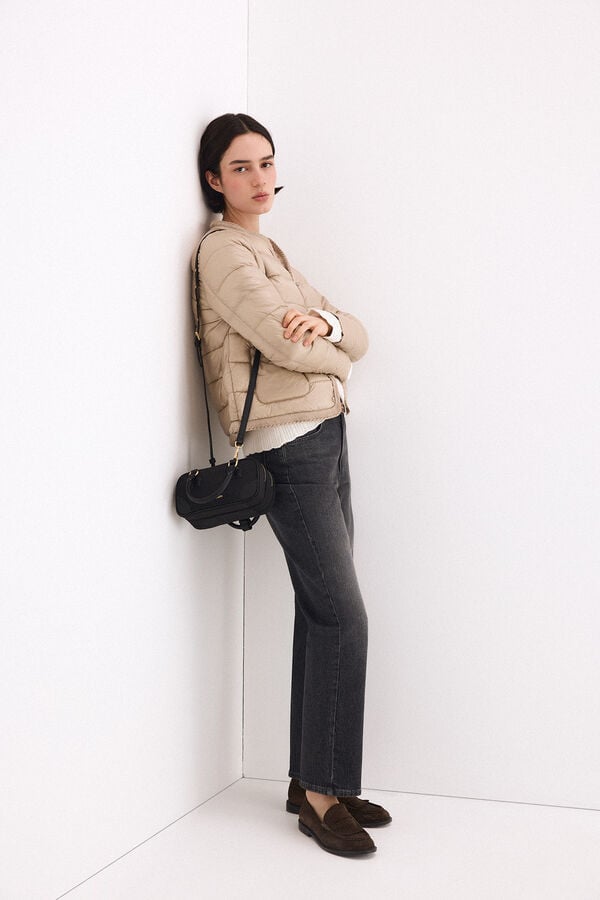 Pedro del Hierro Short puffer jacket Beige