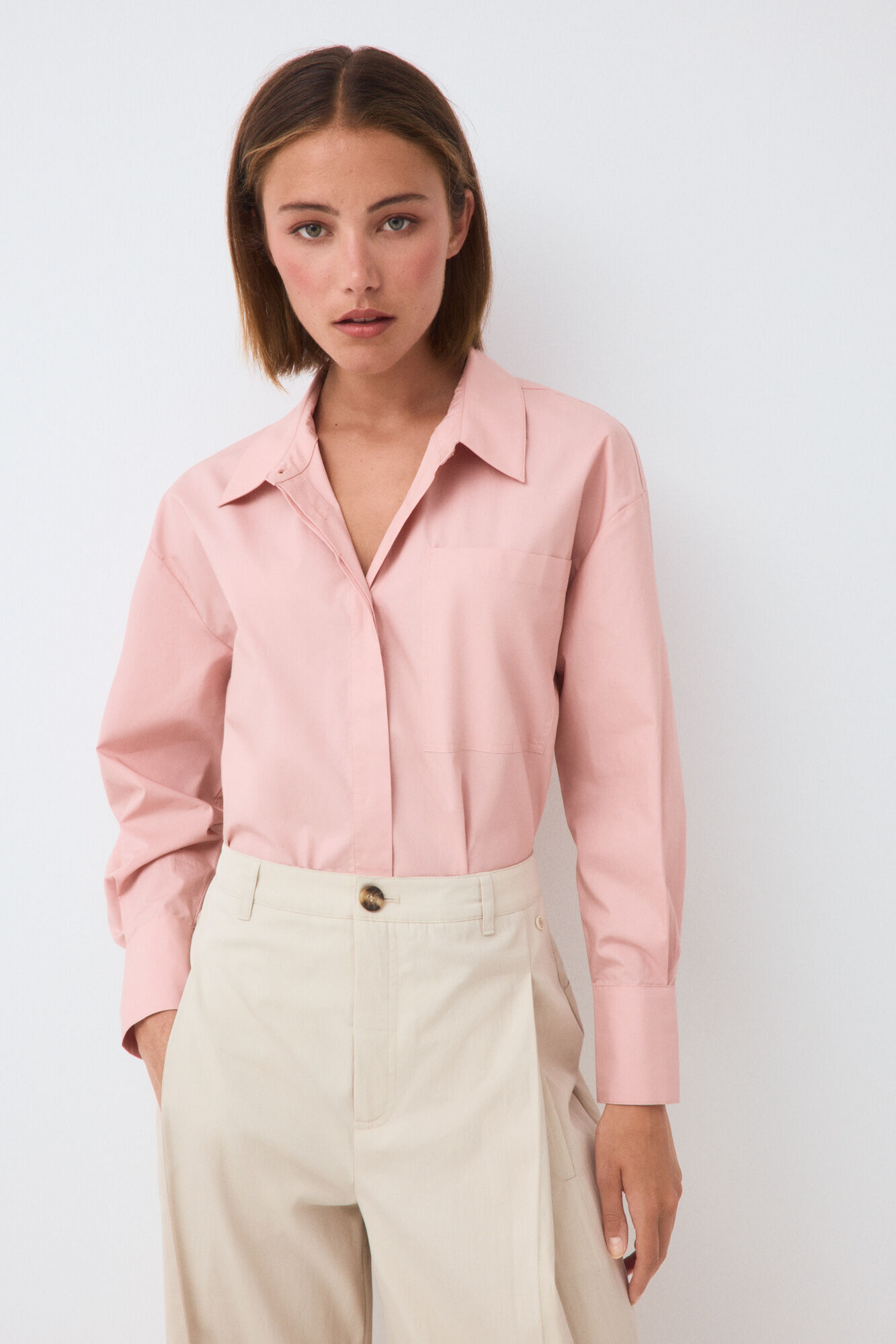 Pedro del Hierro Plain loose shirt