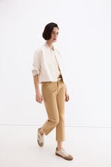 Pedro del Hierro Basic straight capri jeans Beige