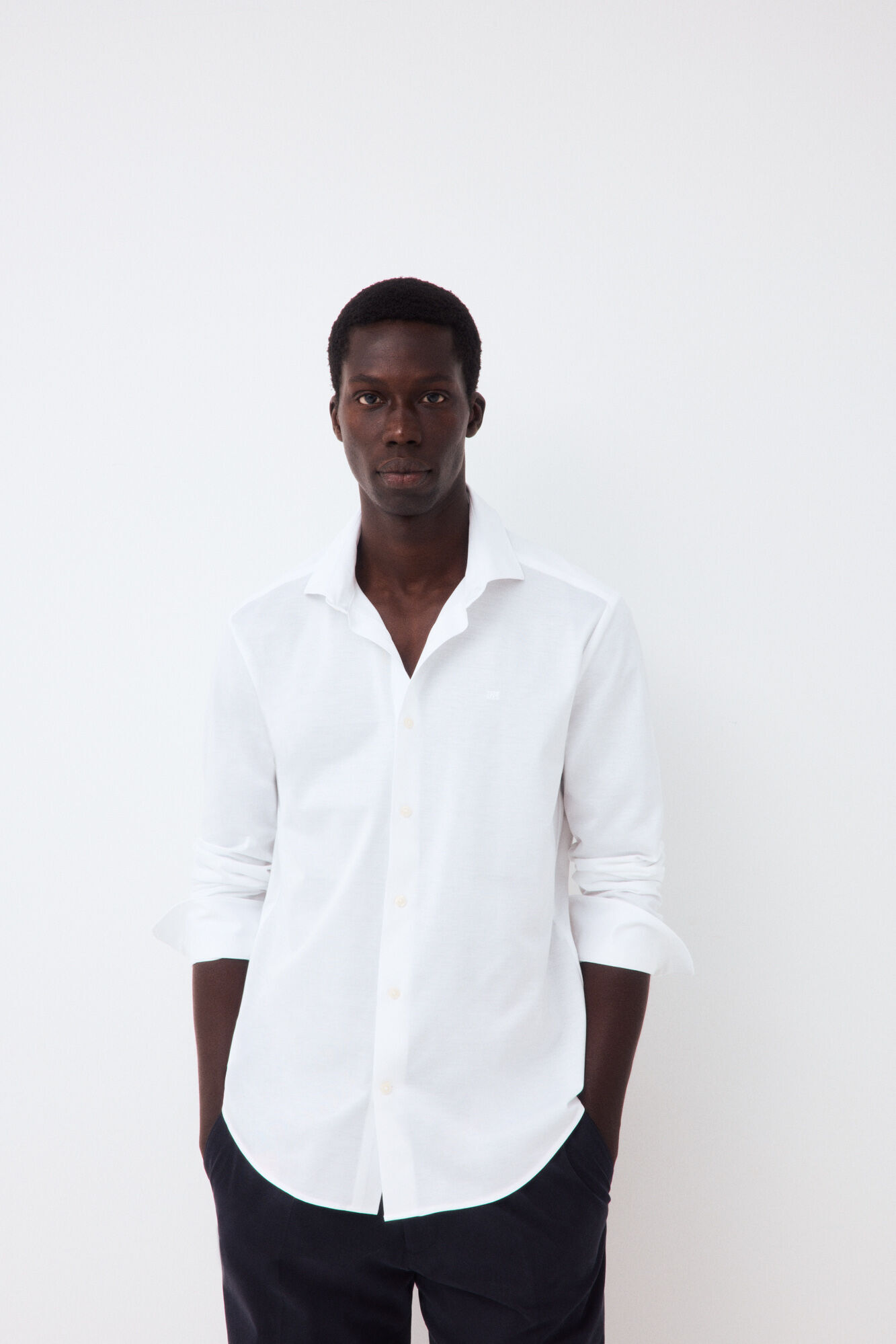 Pedro del Hierro Plain jersey-knit shirt