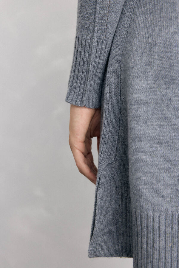 Pedro del Hierro jersey-knit dress with central seam in wool Grey