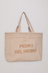 Pedro del Hierro Mala canvas logo bordado Beige